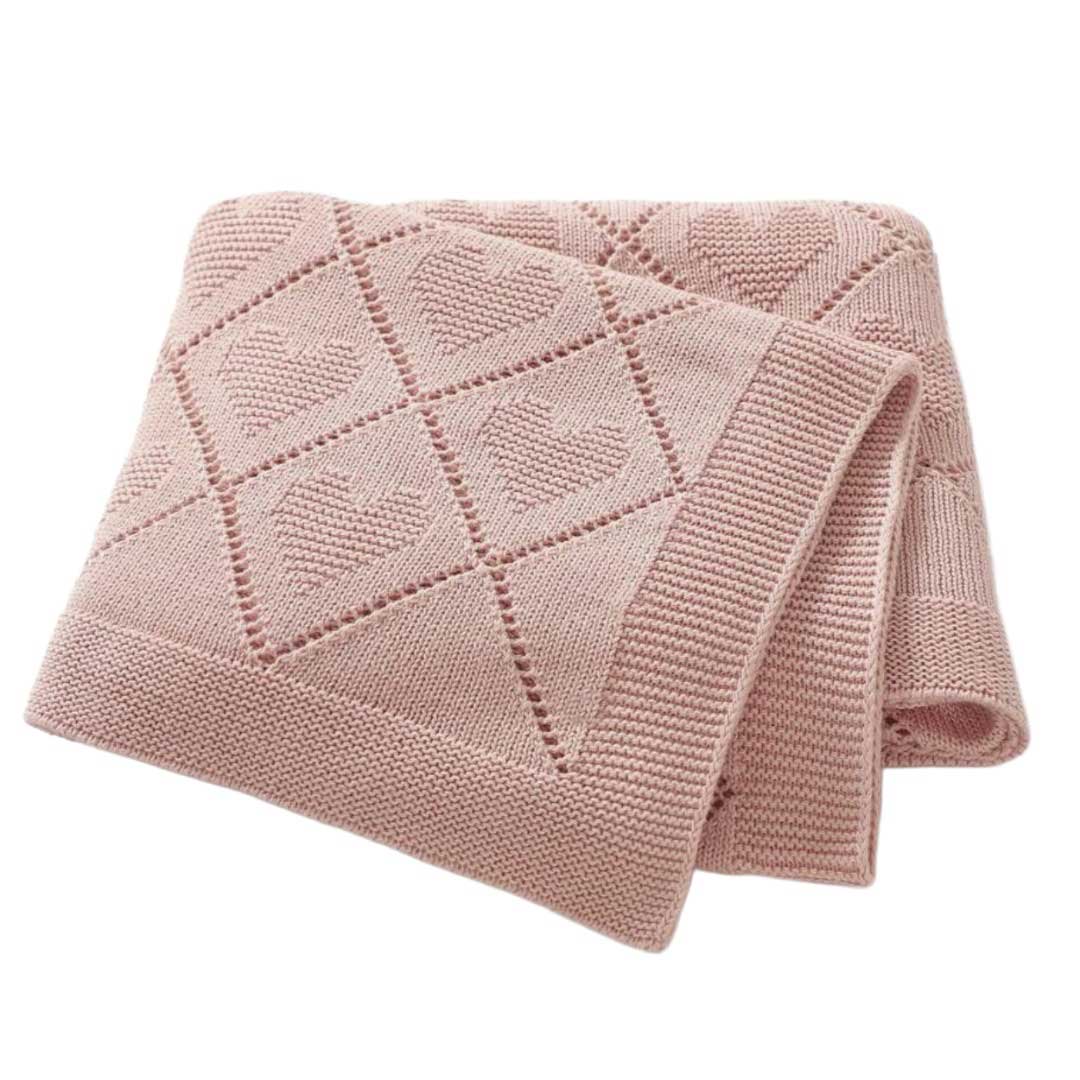 100% cotton pink baby blanket