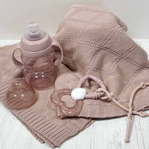 detailed photo of blush diamond baby girl box contents