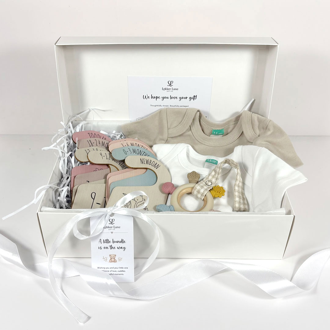 display of baby wardrobe gift box