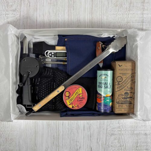 photo showing contents of braai box seen from above