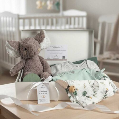 Elllie snuggle box on nursery table