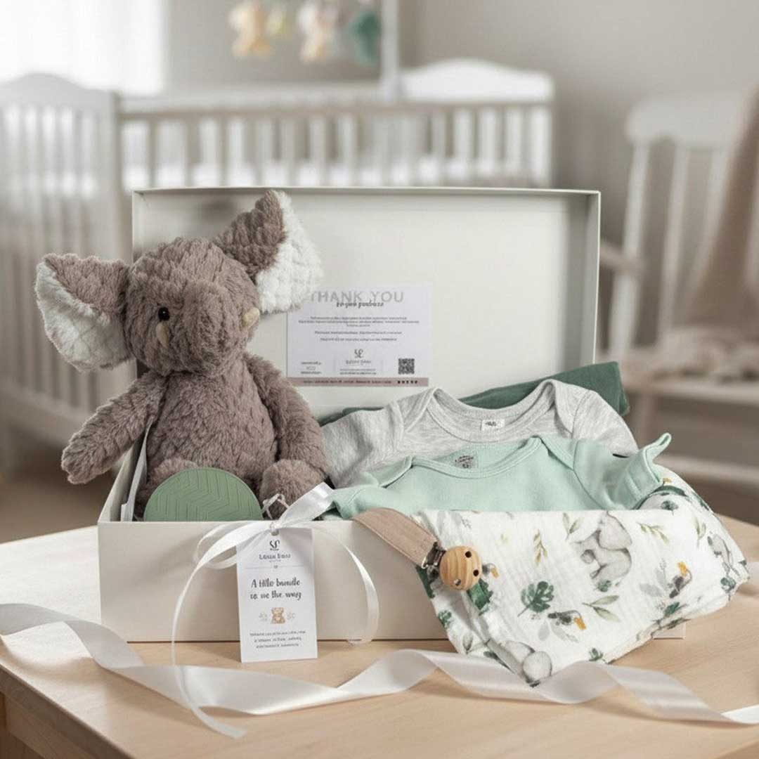 Elllie snuggle box on nursery table