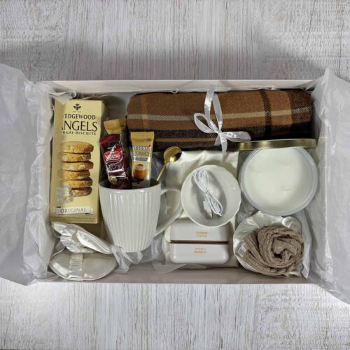 cozy box contents displayed in box
